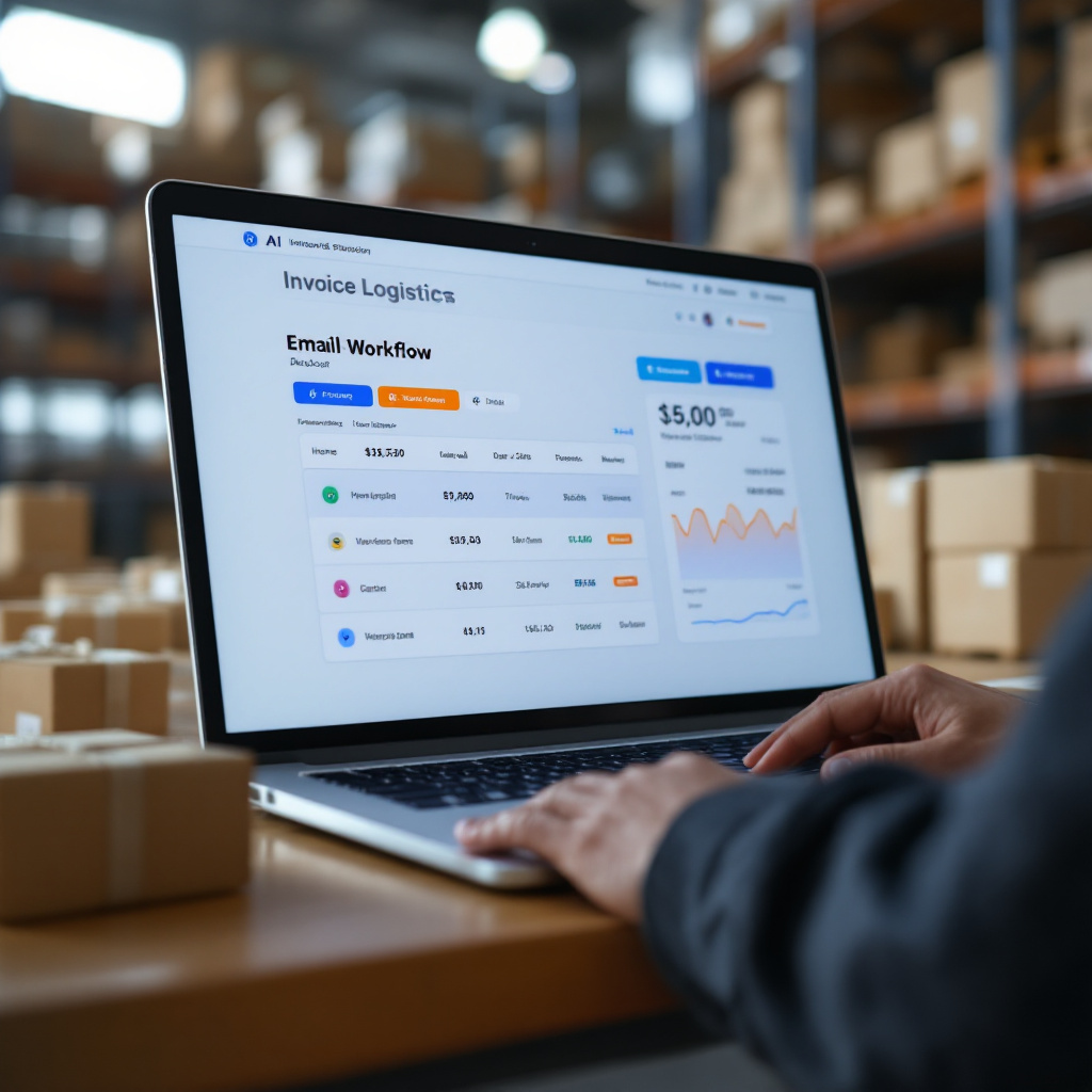 AI-driven logistics invoice automation dashboard