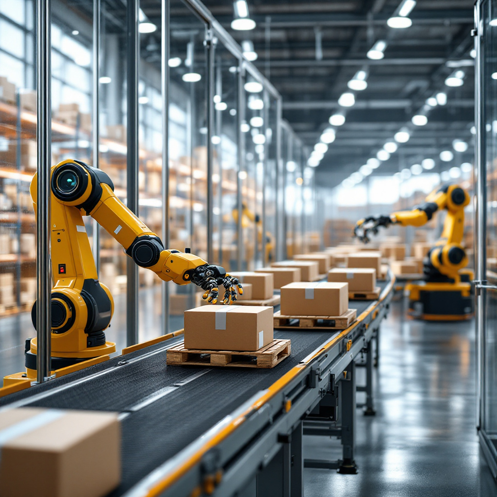 Automated warehouse with robotic systems