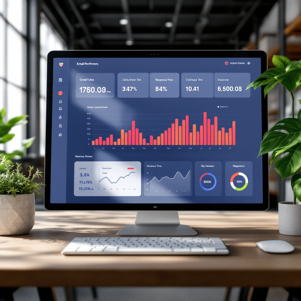 Analyse-Dashboard der KI-E-Mail-Leistungskennzahlen Analyse-Dashboard der KI-E-Mail-Leistungskennzahlen