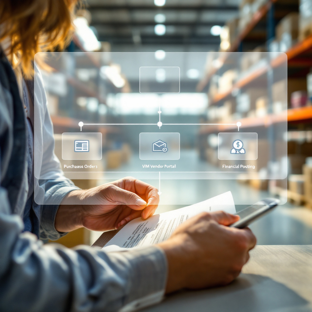 Diagramm eines integrierten Procure-to-Pay‑Workflows Diagramm eines integrierten Procure-to-Pay‑Workflows