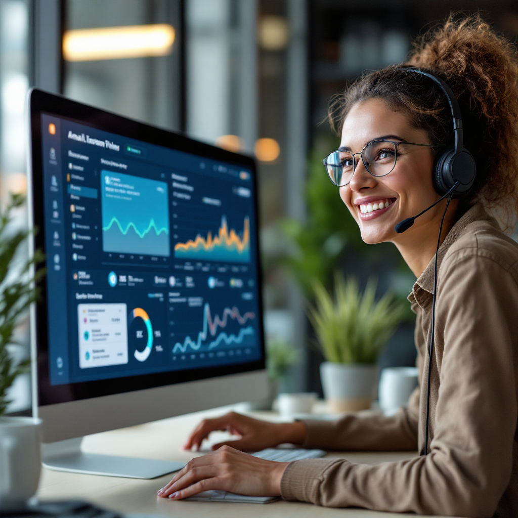Agent du service client avec tableau de bord IA