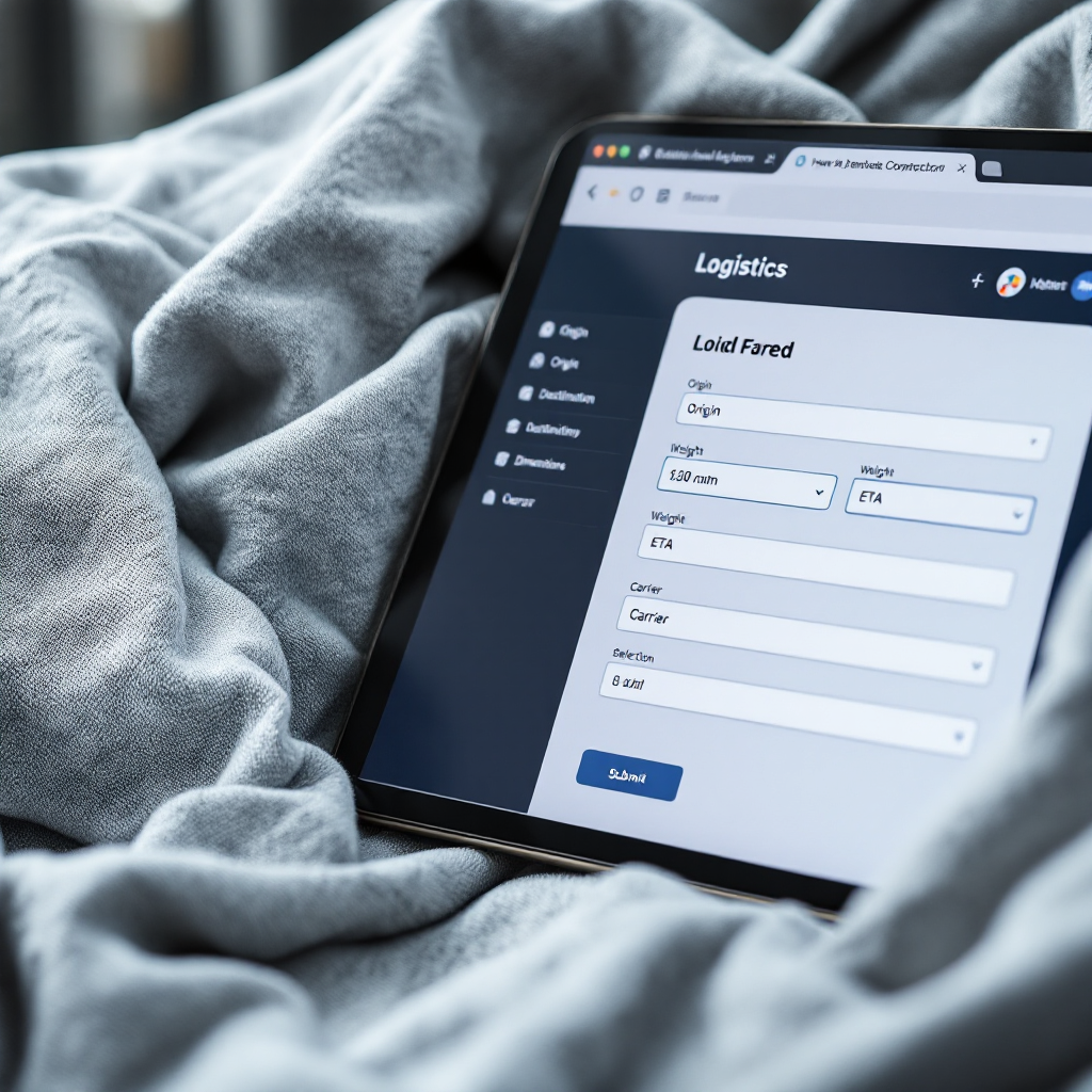 Voorbeeld van een UI-schermafbeelding van een logistiek e-mailtemplate