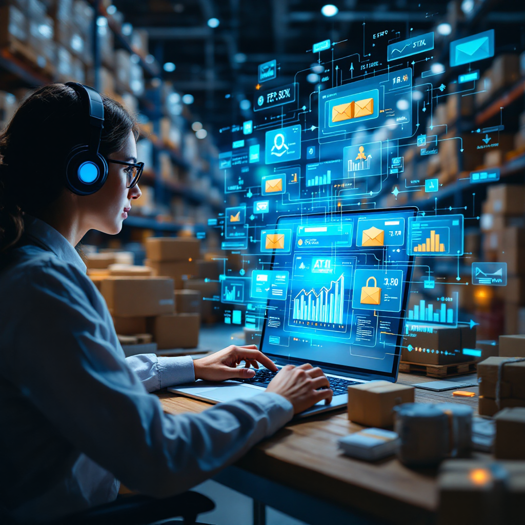 AI-agent verwerkt zendinggegevens en stelt e-mailantwoorden op AI-agent verwerkt zendinggegevens en stelt e-mailantwoorden op