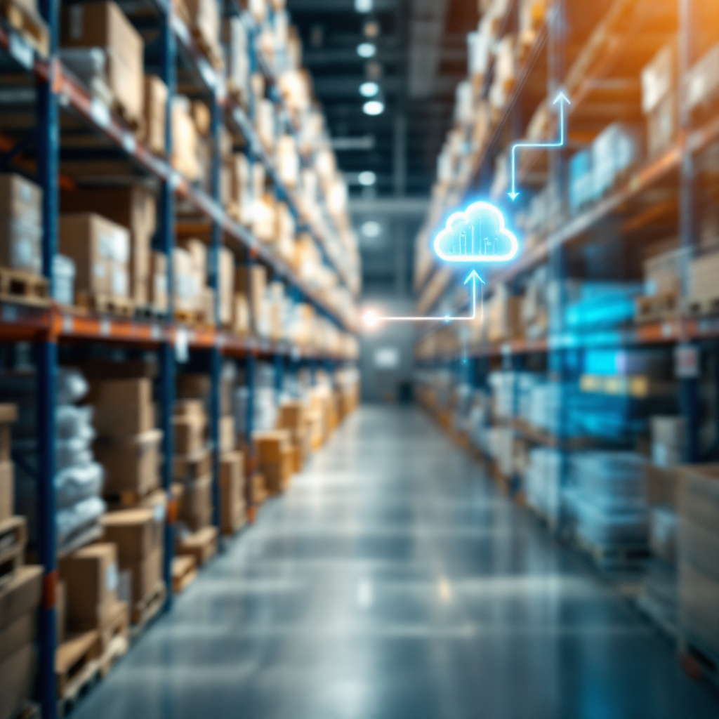 Architecture schematic of user app and cloud interactions A schematic showing a user, backend service, AI module and cloud drive interacting with arrows; no text or numbers