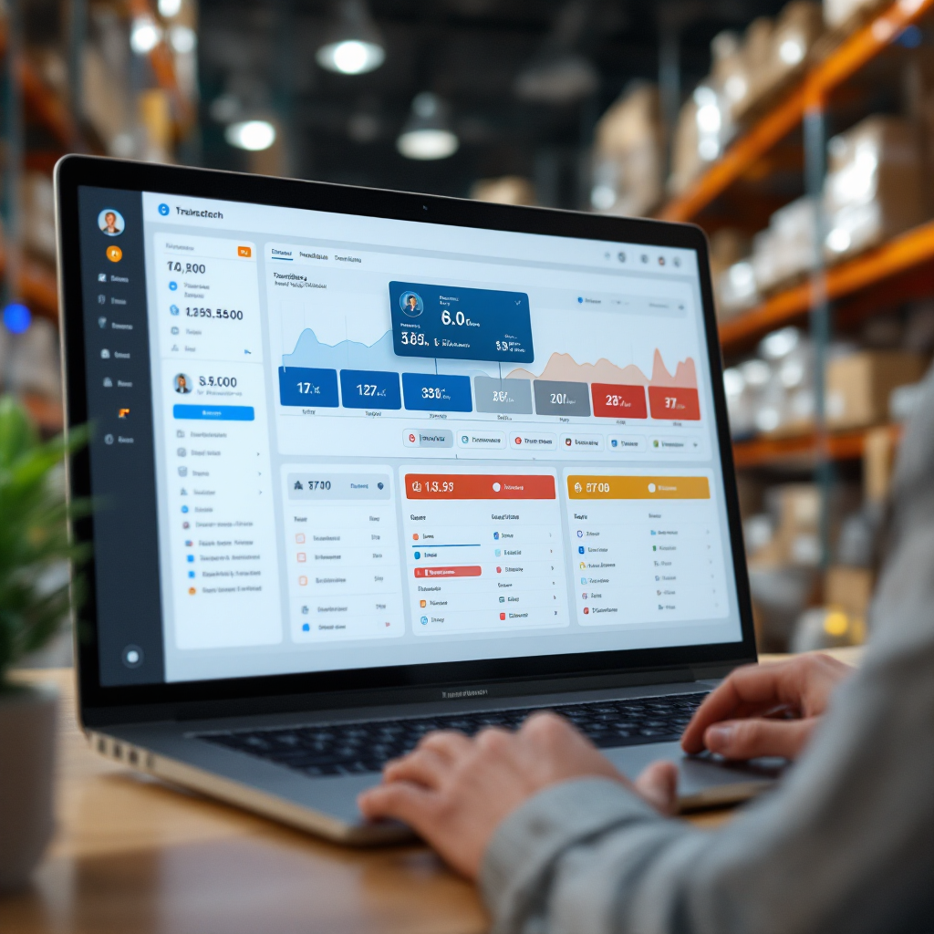 Tableau de bord collaboratif montrant le flux de traduction et les connecteurs ERP