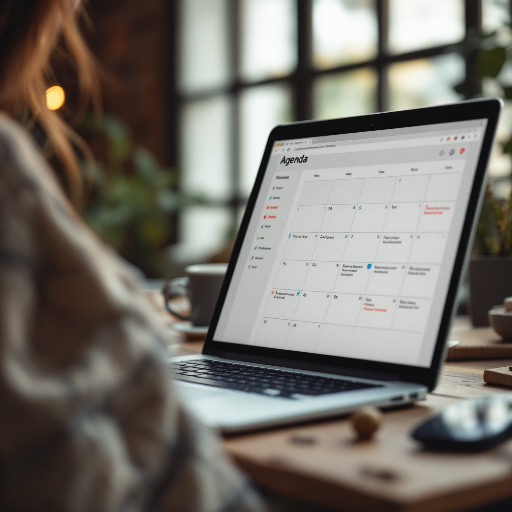 Digitale agenda met agendapunten en herinneringen