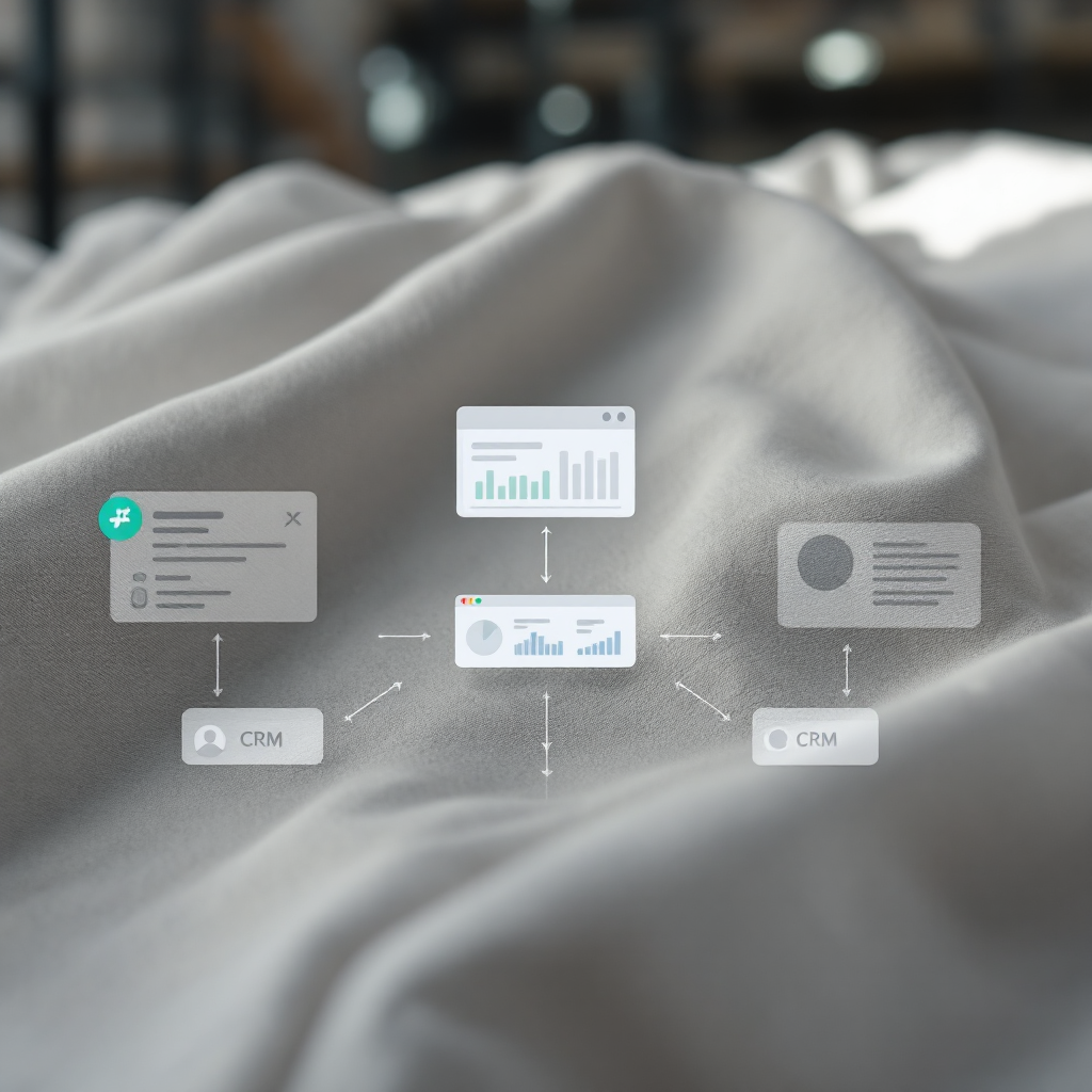 Integrationsdiagramm: Slack‑Zusammenfassungen zu Aufgaben und CRM Integrationsdiagramm: Slack‑Zusammenfassungen zu Aufgaben und CRM