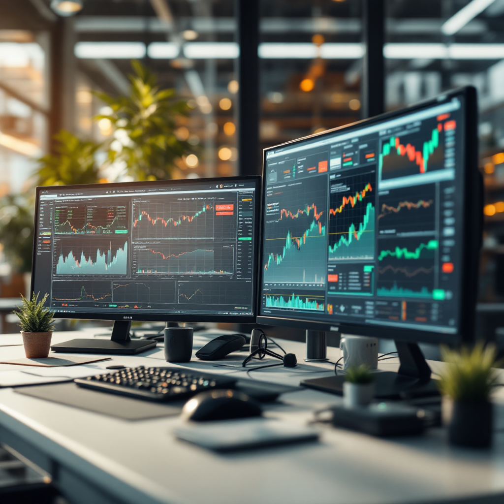 Monitoringdashboard voor een handelscontrolekamer Monitoringdashboard voor een handelscontrolekamer