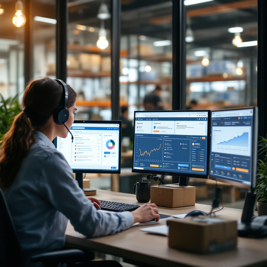 AI által segített ügyfélszolgálati munkatárs logisztikai e-maileket szerkeszt