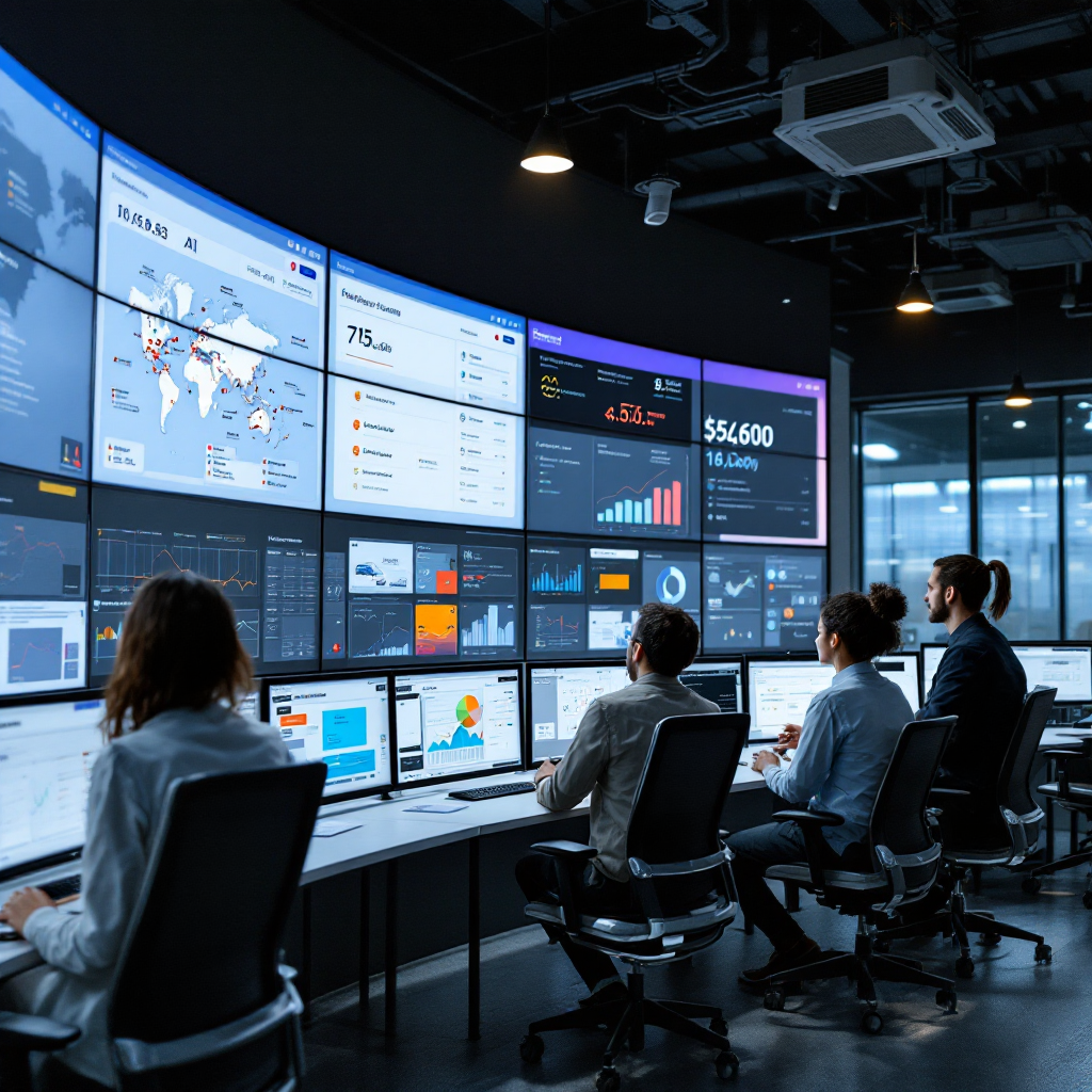 Logisztikai irányítóterem AI útvonaltervezéssel Logisztikai irányítóterem AI útvonaltervezéssel