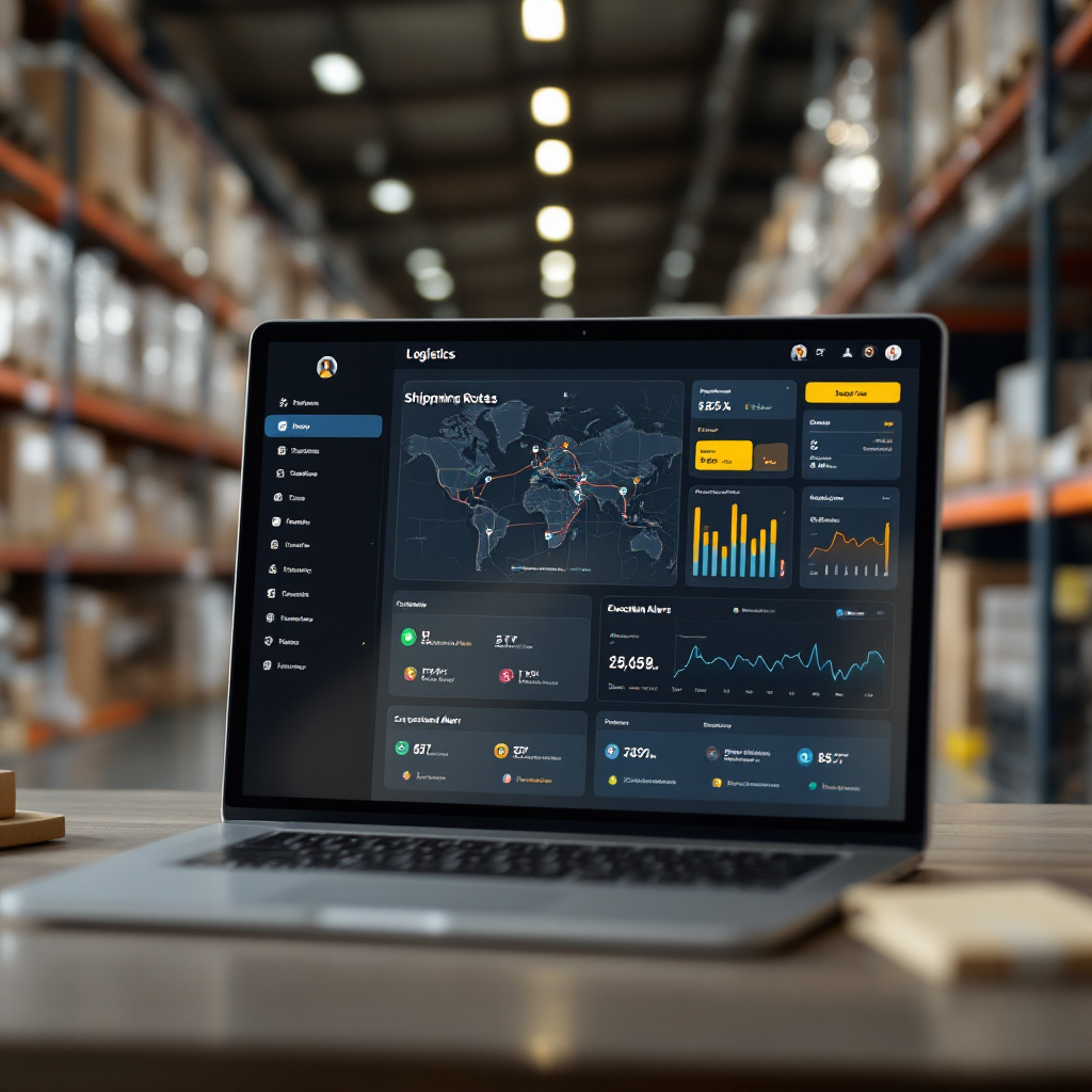 Logistikdashboard med ETA‑forudsigelser og advarsler Logistikdashboard med ETA‑forudsigelser og advarsler