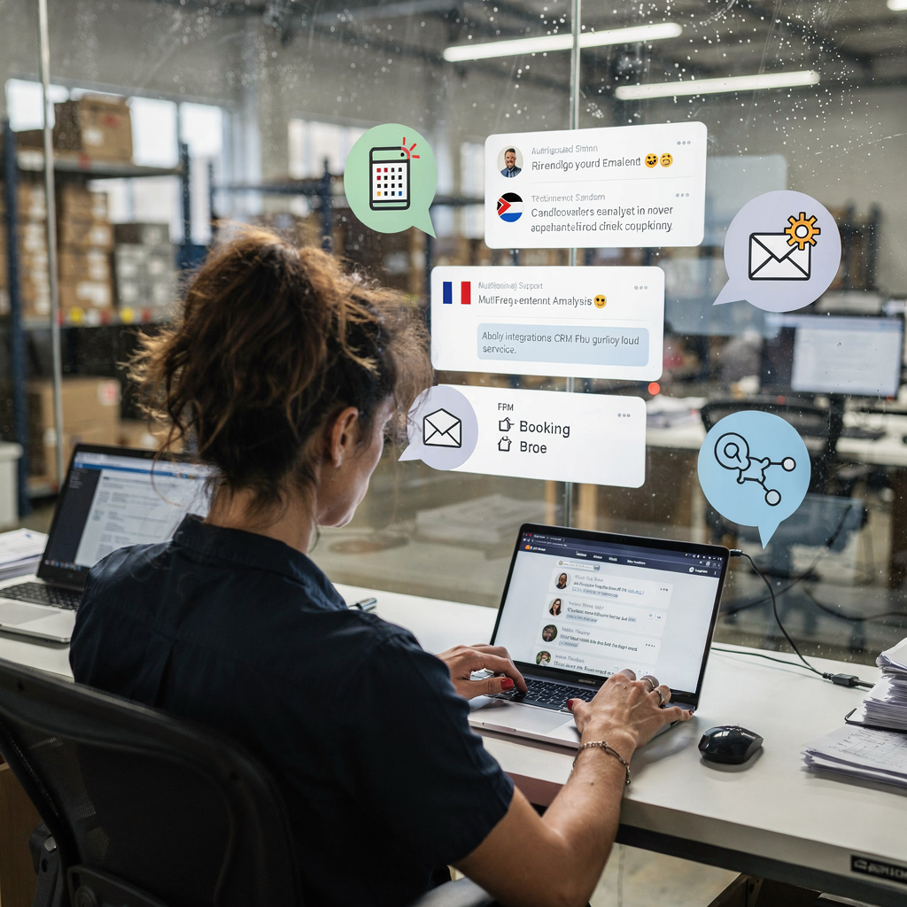 Agente de IA gestionando correos electrónicos del hotel