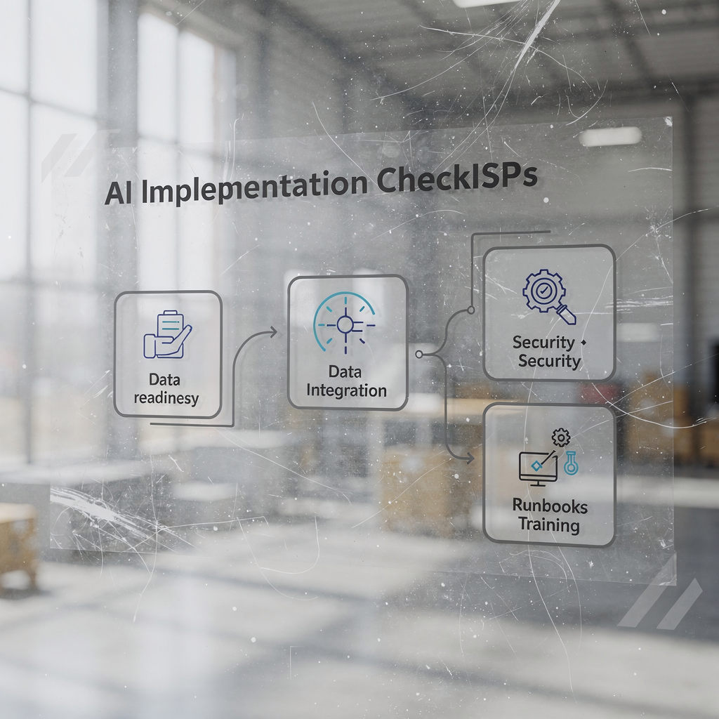 Diagram van een AI-implementatie-checklist voor MSP's