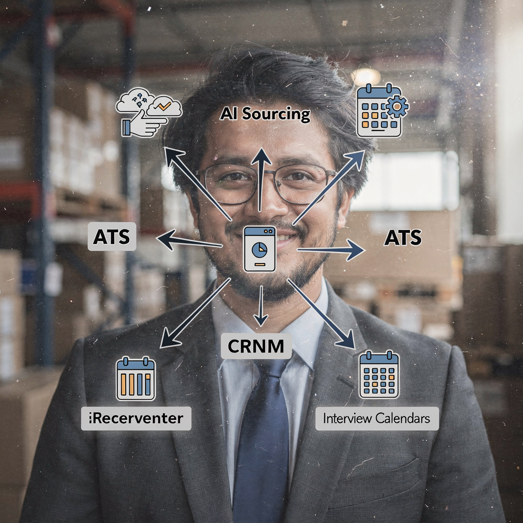 AI integration diagram for recruiting systems