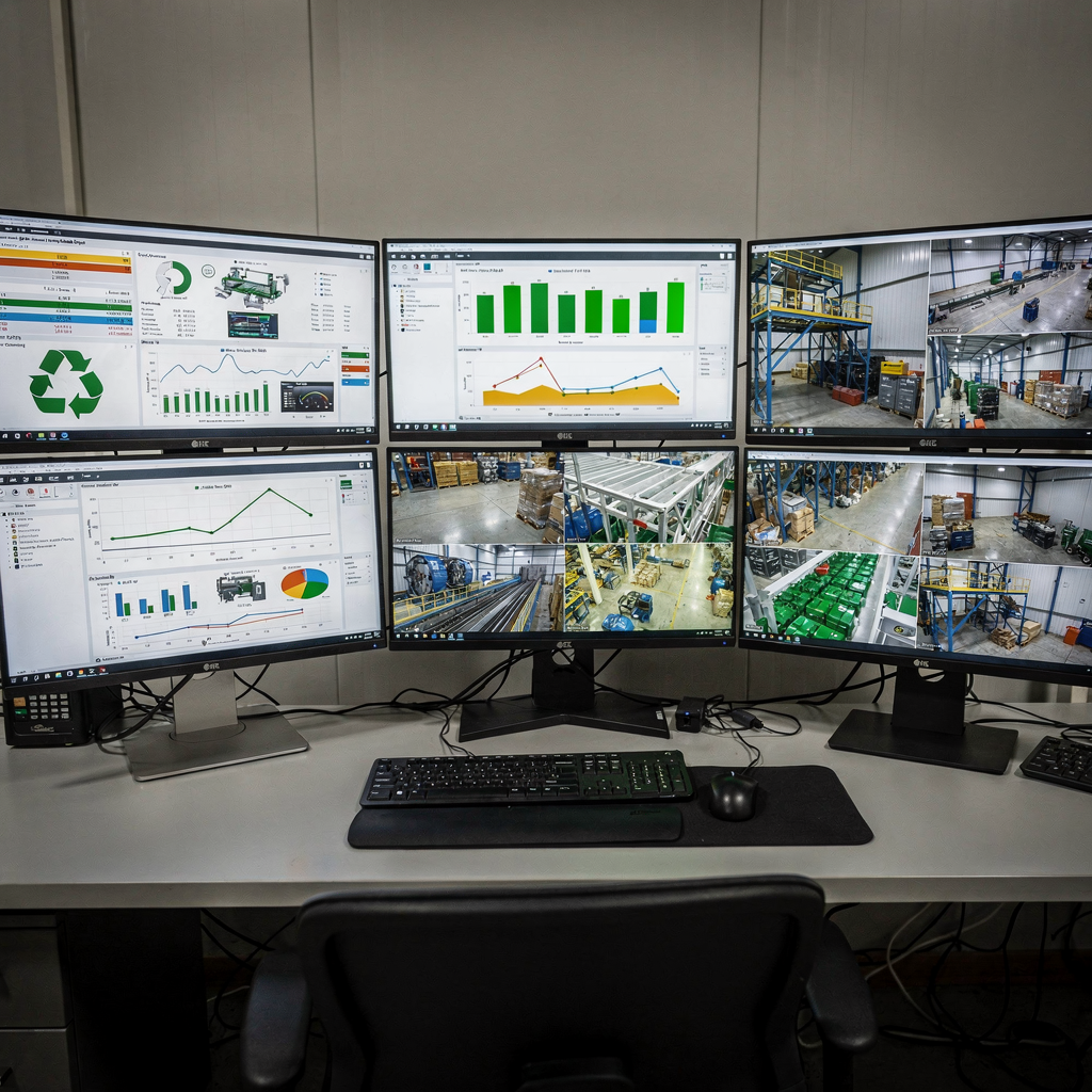 Leitstand-Dashboards für Recyclinganlagen