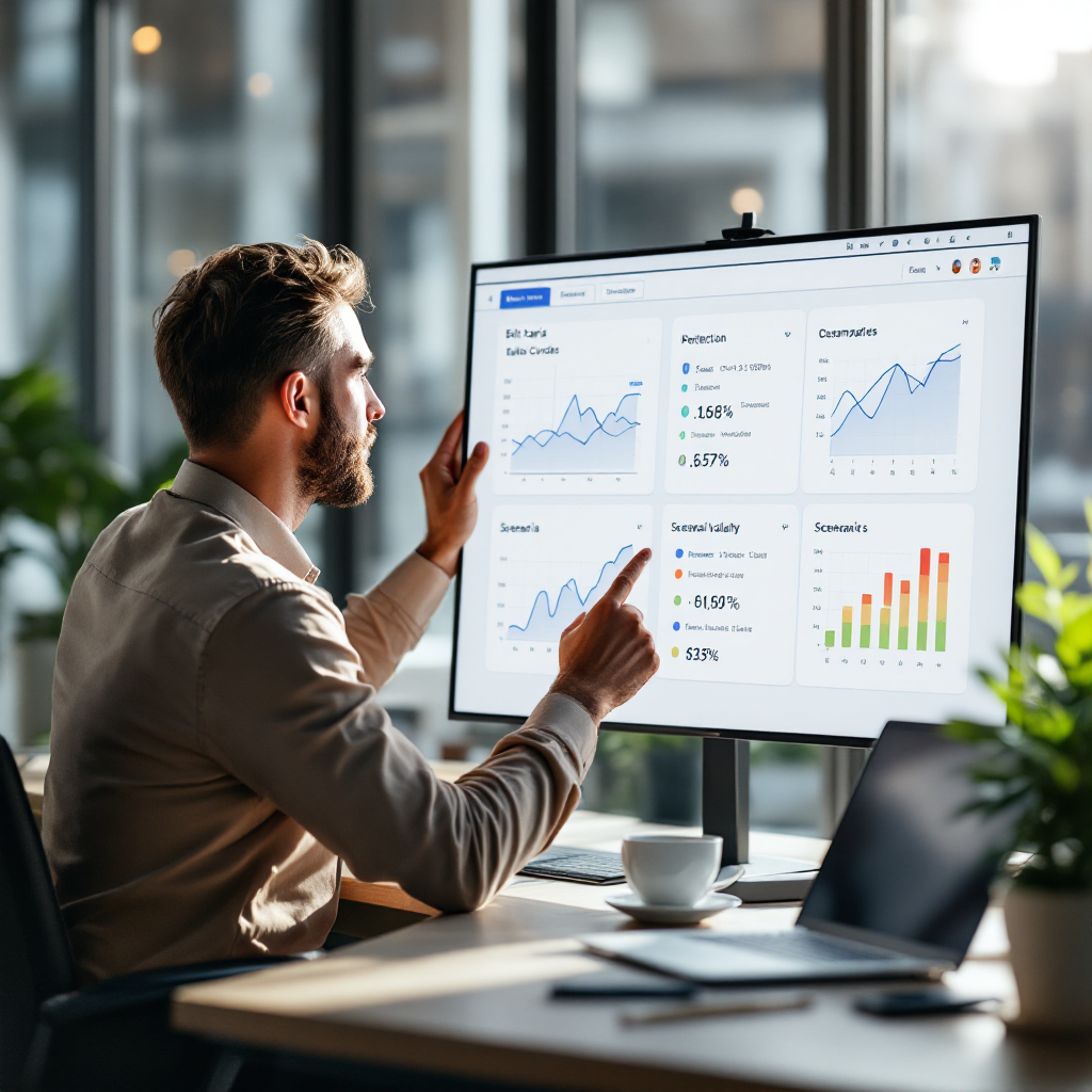 Panel que muestra proyecciones de escenarios de salida