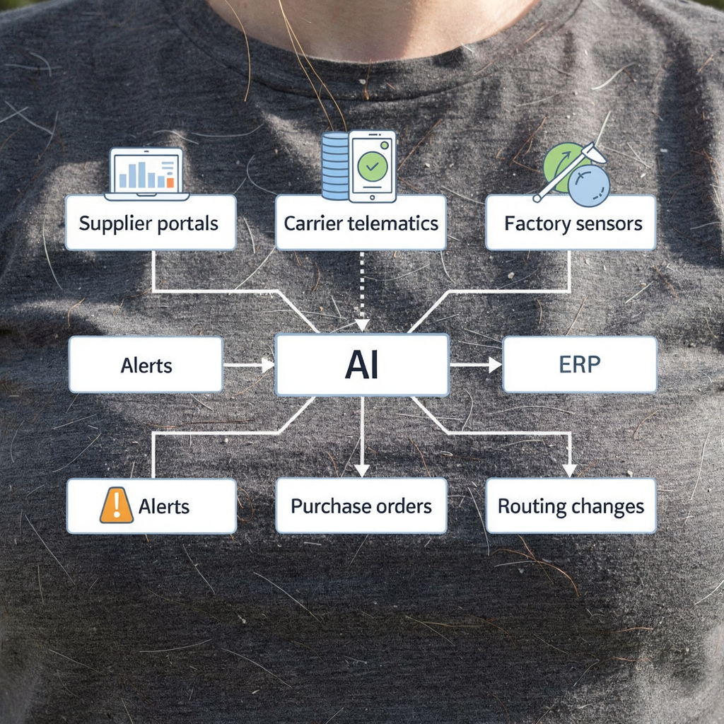 Data flow diagram for AI-powered supply chain insight
