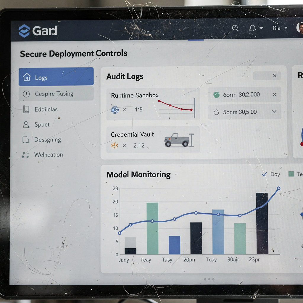 Diagram of secure AI deployment dashboard Diagram of secure AI deployment dashboard