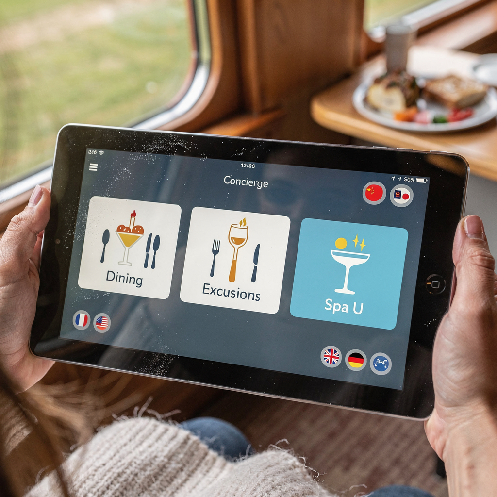 Digitale Concierge‑Oberfläche für Gastronomie und Ausflüge