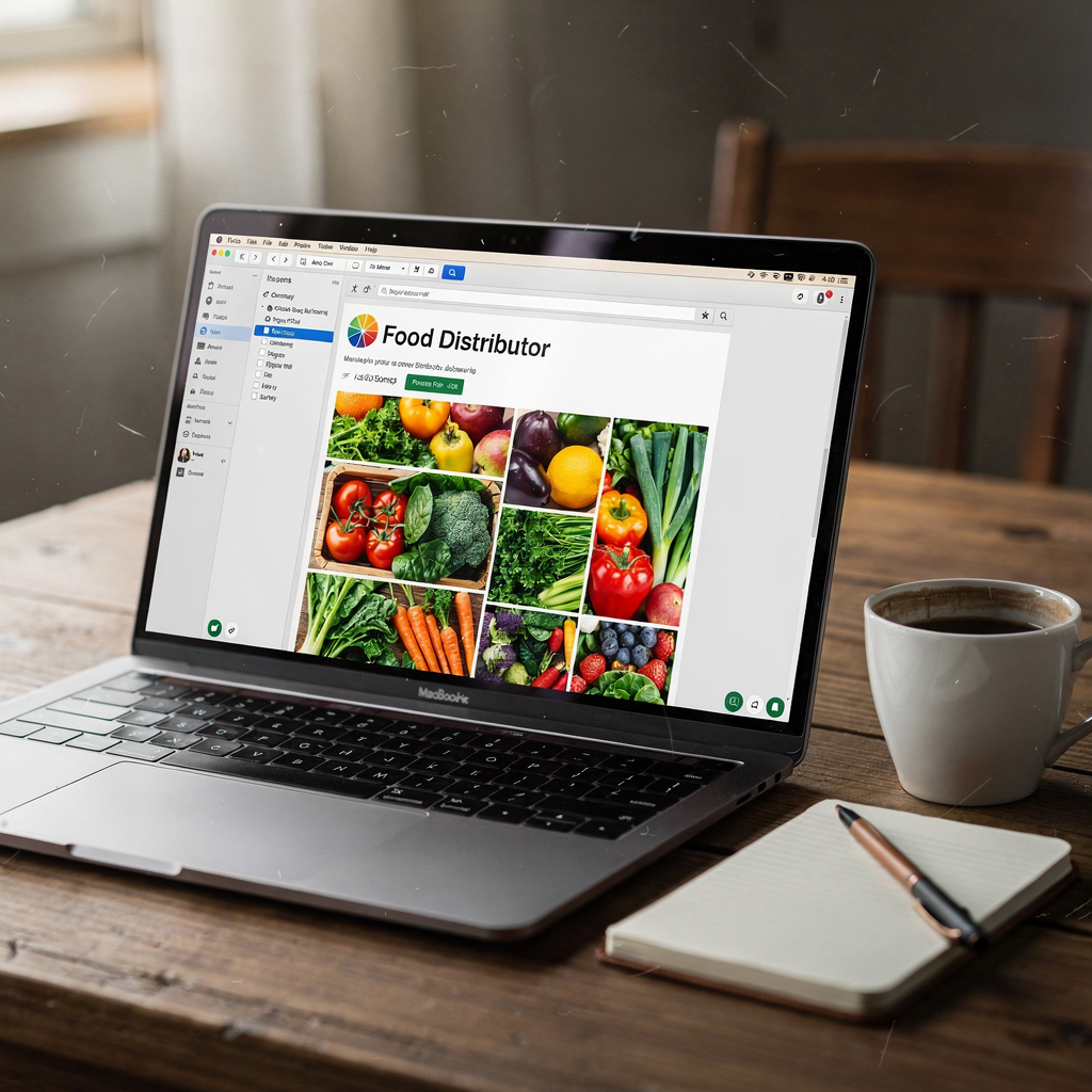Voorvertoning van e-mailmarketingtemplate voor voedingsdistributeur