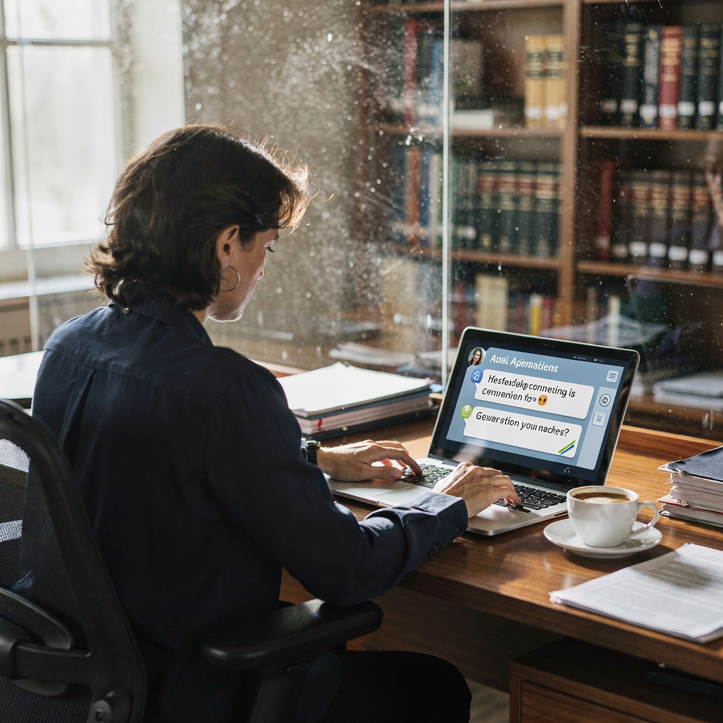 Profesor usando asistente de retroalimentación de IA Profesor usando asistente de retroalimentación de IA