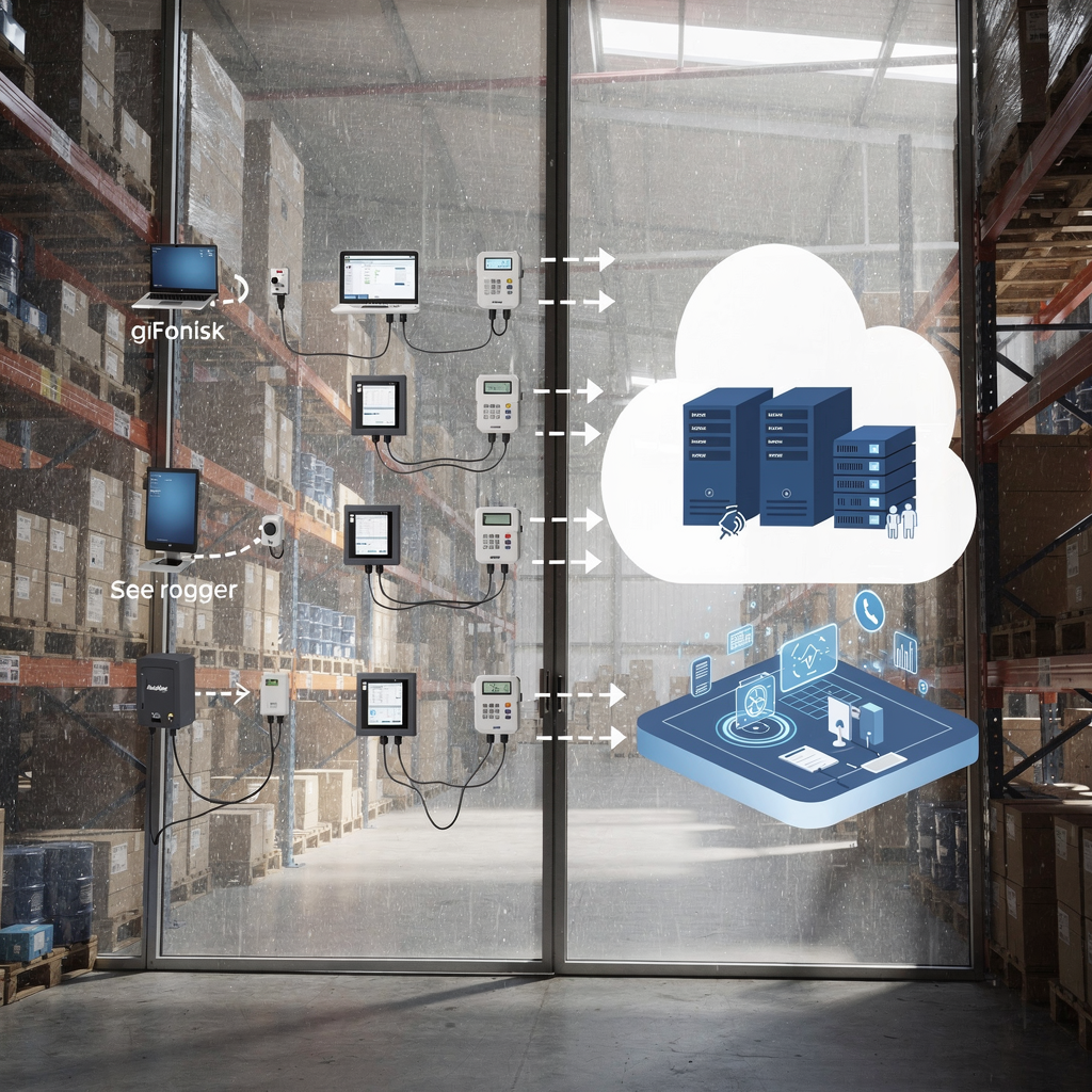 Illustration einer hybriden Edge‑ und Cloud‑KI‑Integration