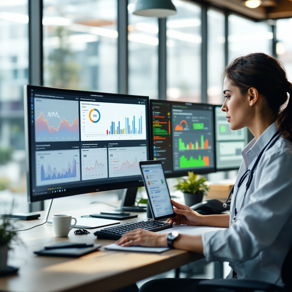 IT tým kontrolující panely zabezpečení a souladu