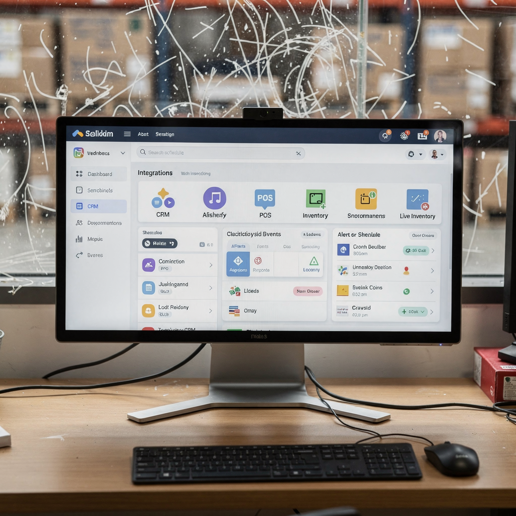Integrations‑Dashboard, das CRM und POS verbindet