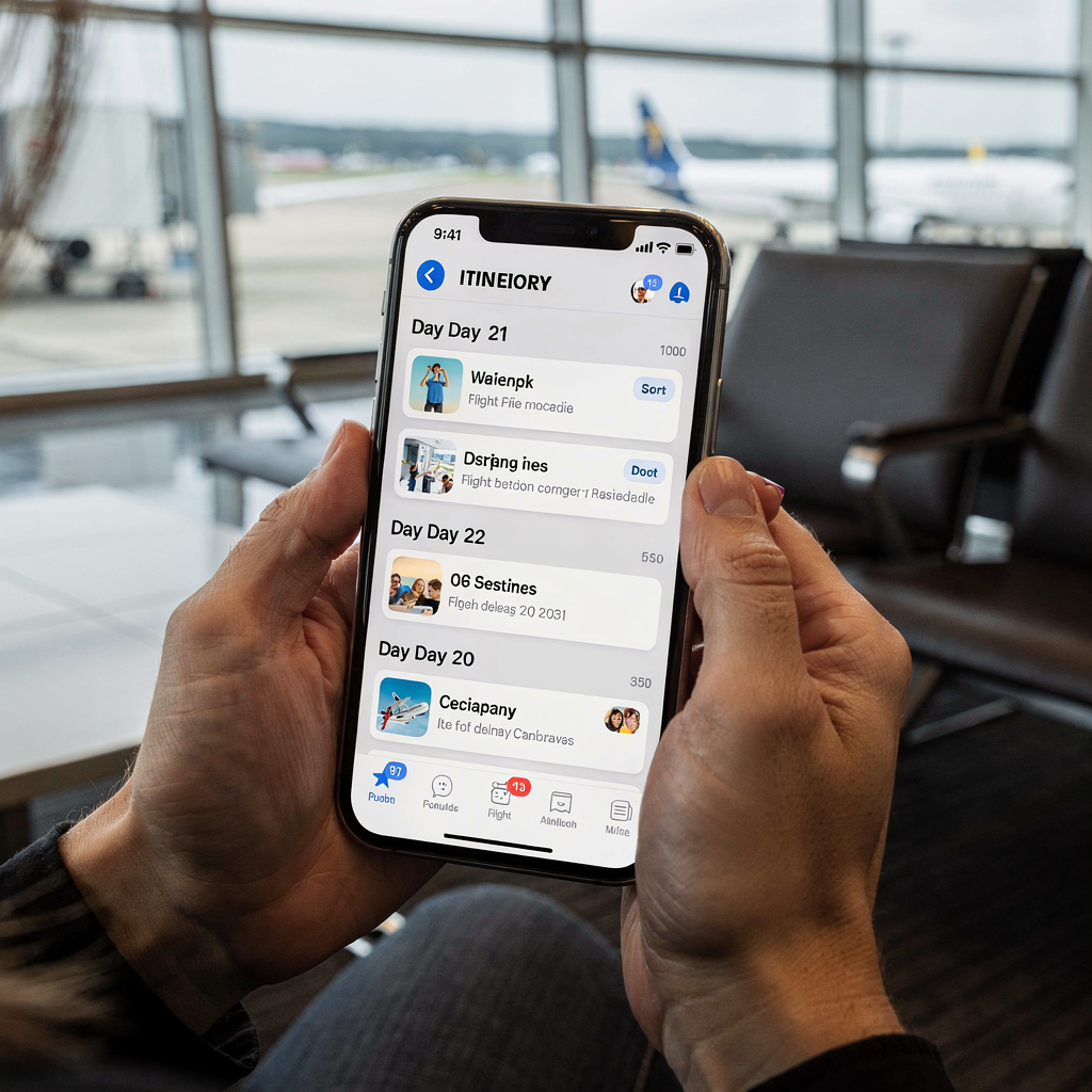 Itinéraire numérique personnalisé sur mobile avec suggestions d'IA