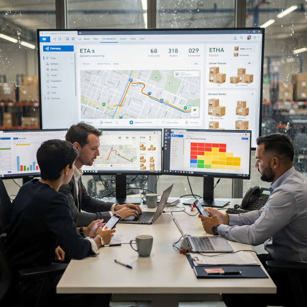 Panel de operaciones con análisis de entregas en vivo