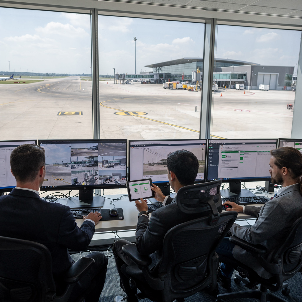 Équipe opérationnelle surveillant des alertes sur des écrans