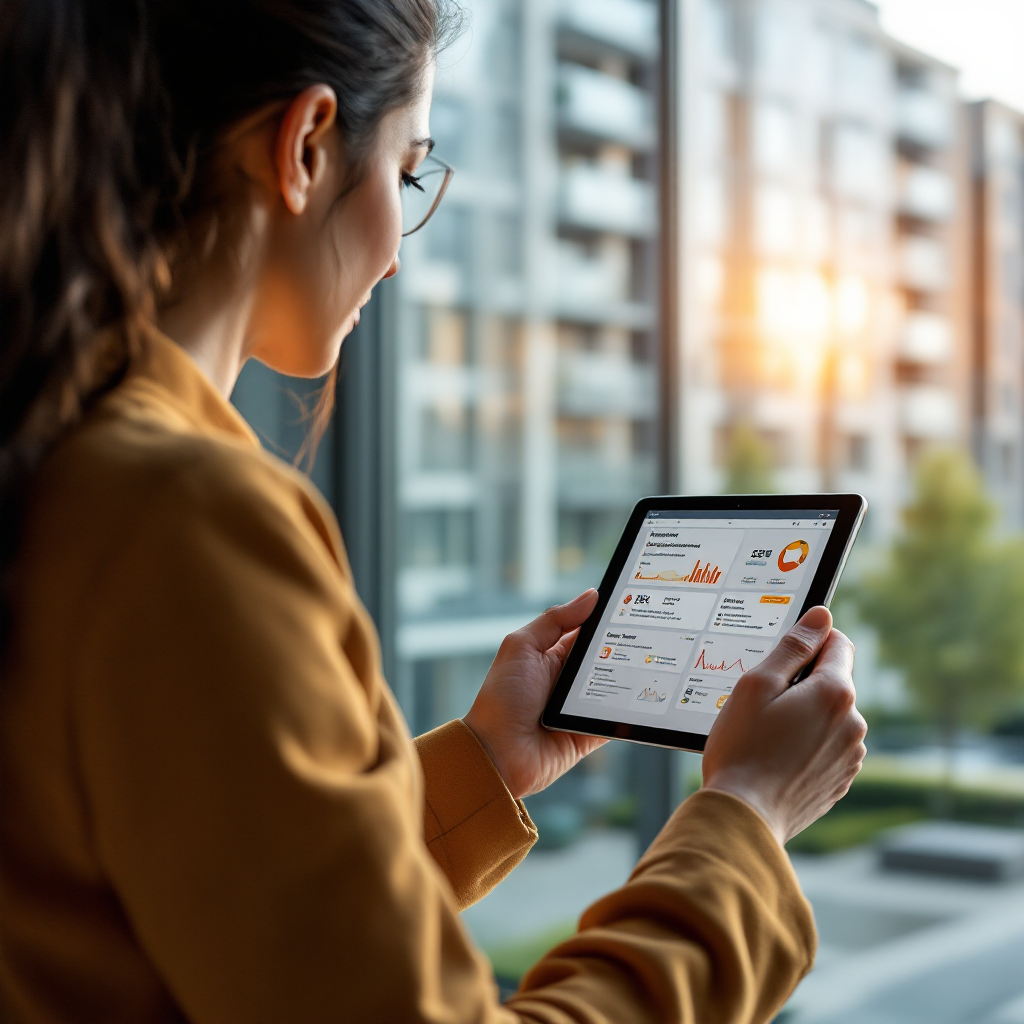 Gestionnaire immobilier utilisant un tableau de bord de maintenance par IA