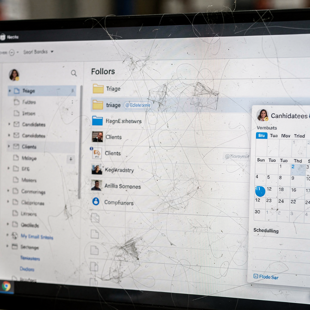 Structured recruitment inbox layout