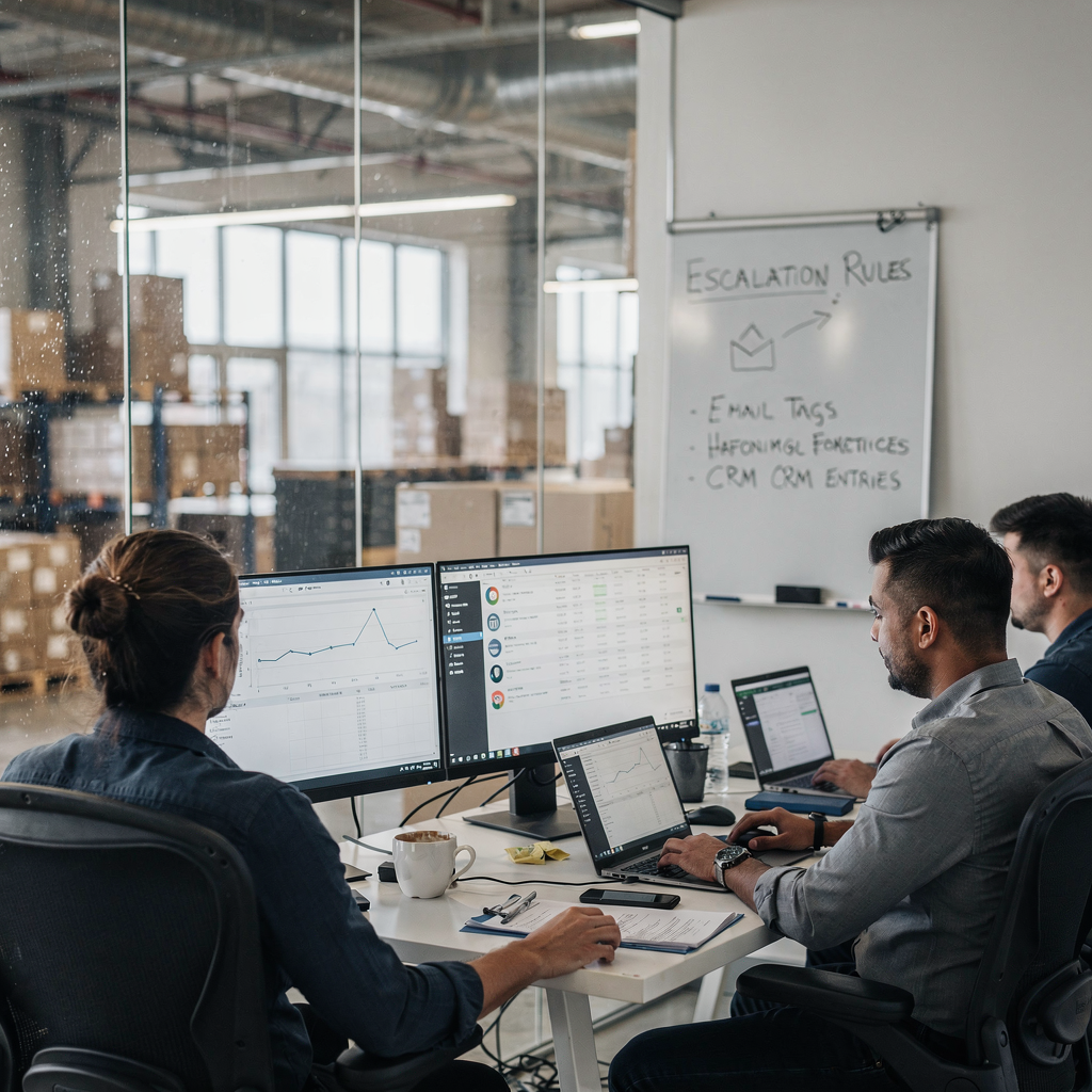 Équipe surveillant les balises d'e-mails et les tableaux de bord CRM Équipe surveillant les balises d'e-mails et les tableaux de bord CRM