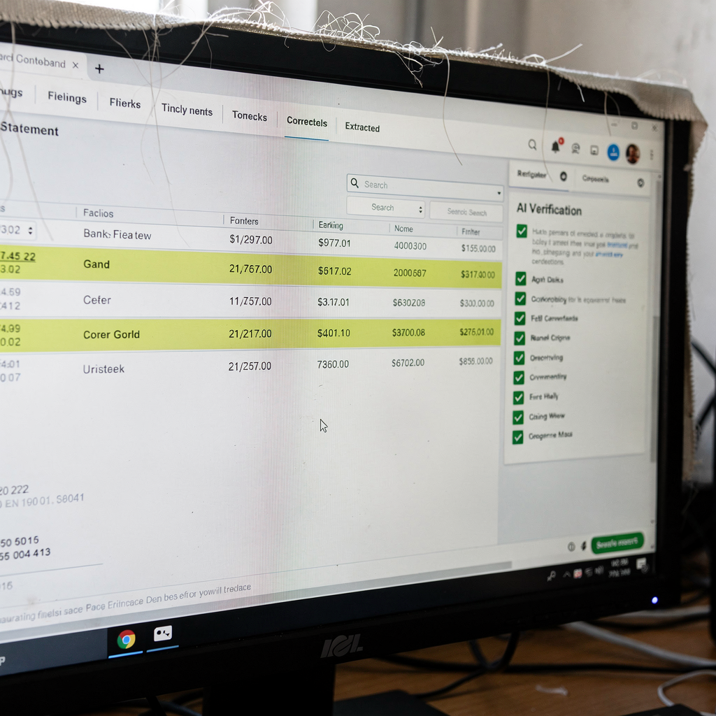 AI die velden uit een bankafschrift extraheert