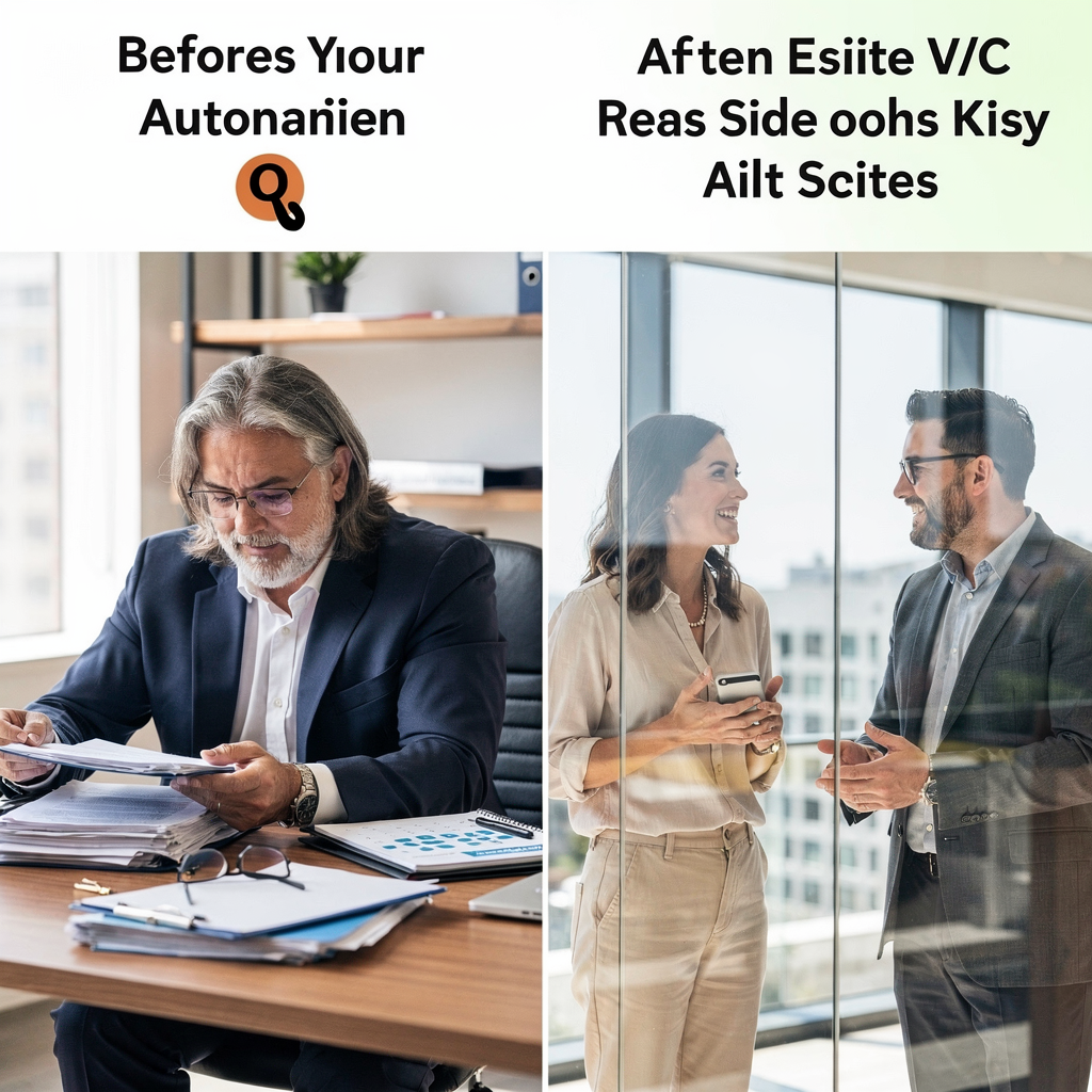 Before and after automation for a real estate agent