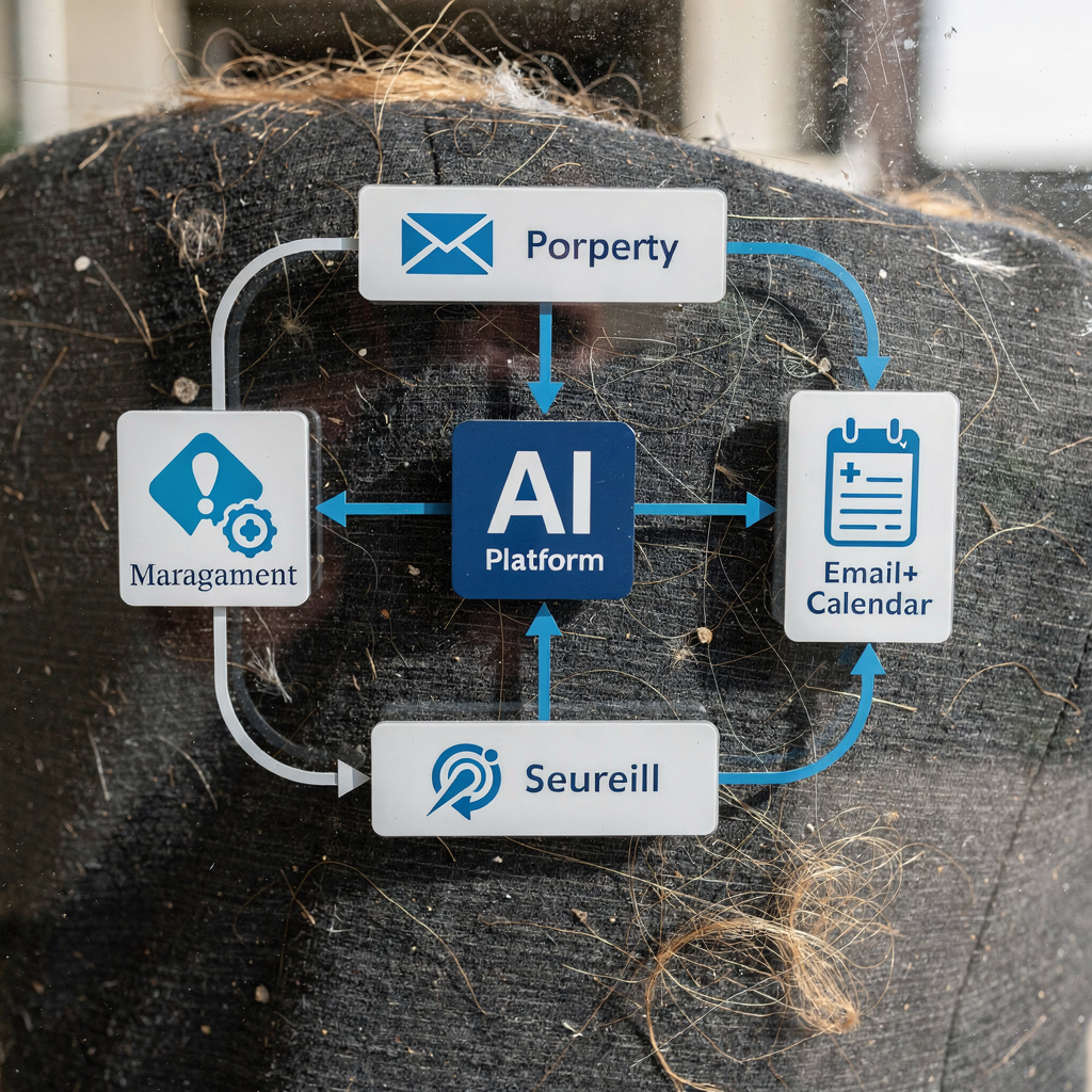 Diagramm der KI-Integration mit Property-Management-Software