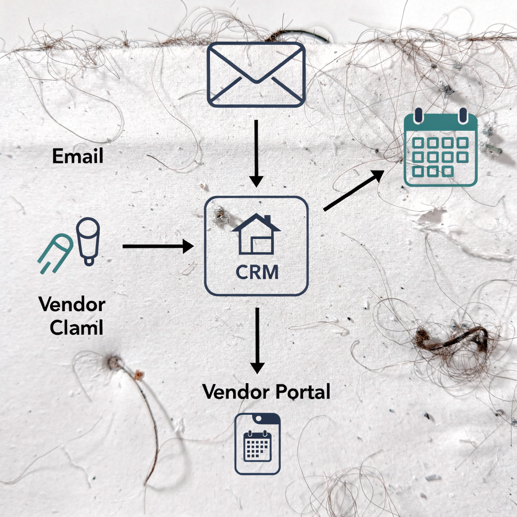 Diagramma delle integrazioni email con piattaforme immobiliari
