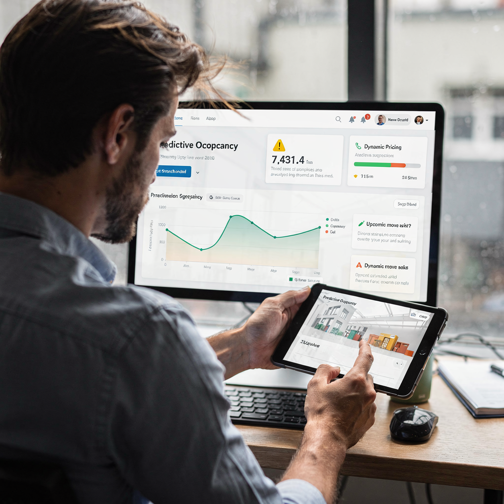 Painel de análises preditivas para ocupação e precificação de armazenamento Painel de análises preditivas para ocupação e precificação de armazenamento
