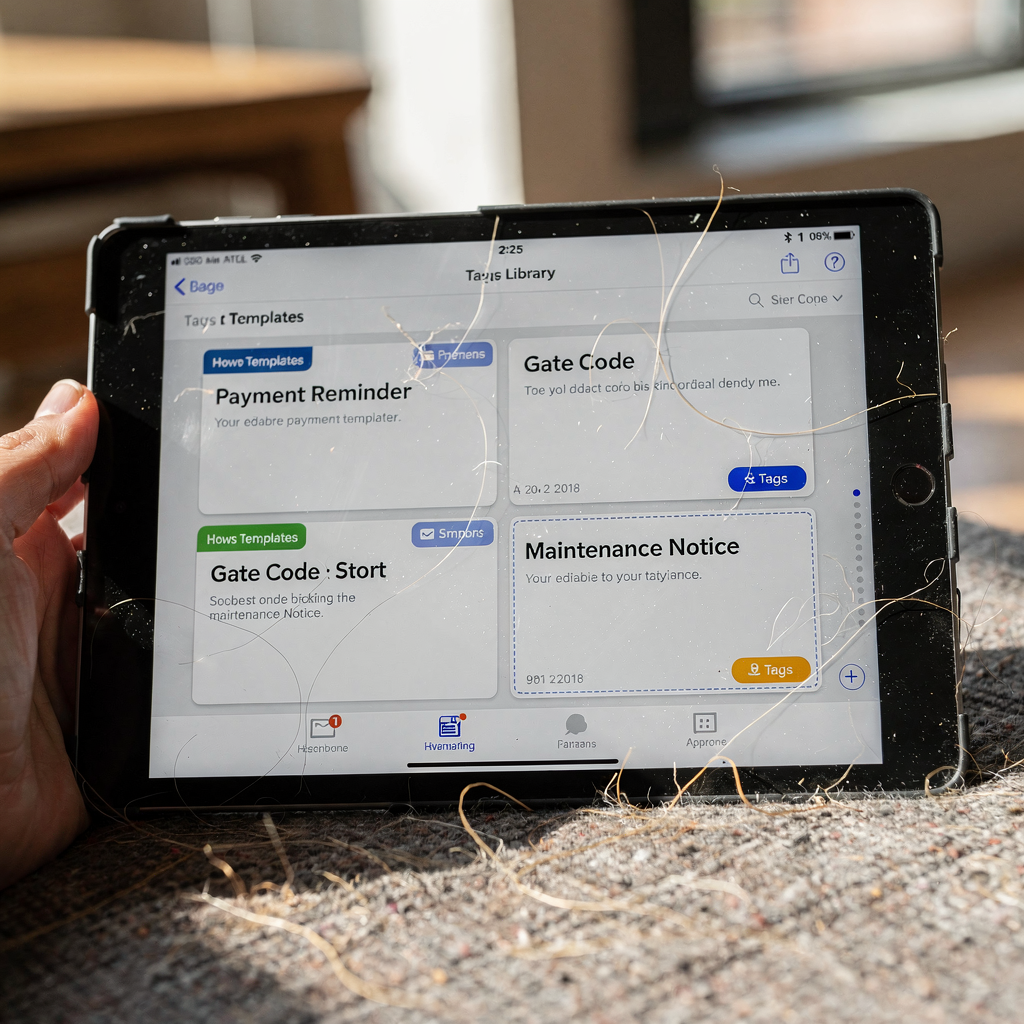 Bibliothèque de modèles sur tablette