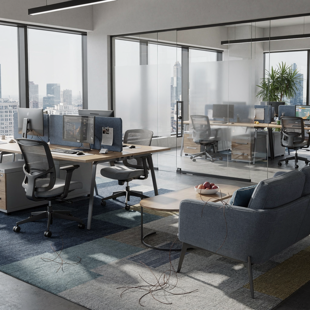 Interno commerciale con staging virtuale